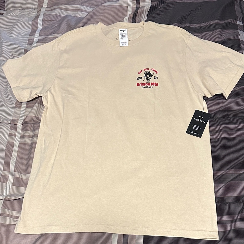 Brixton Men's Tan Graphic Tee